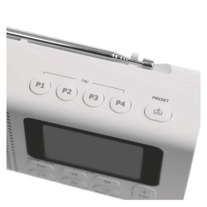 Радио DAB DAB+ FM 3W/5V/4xAA белый