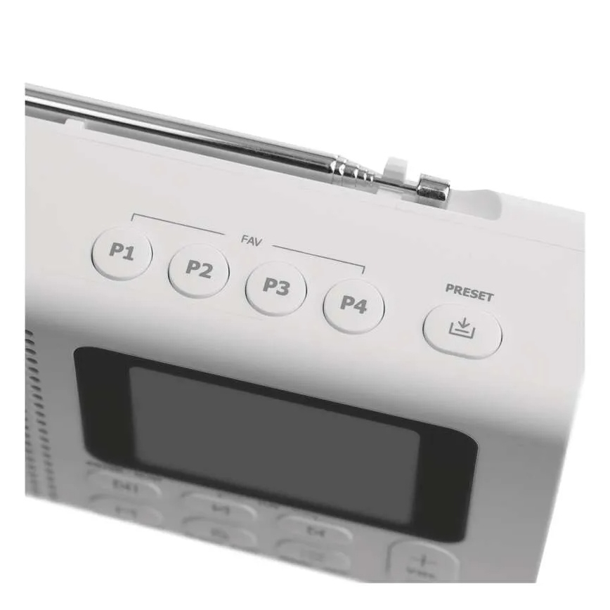 Радио DAB DAB+ FM 3W/5V/4xAA белый