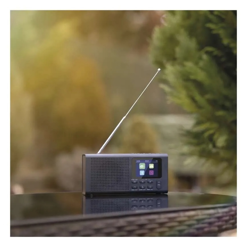 Радио DAB DAB+ FM 3W/5V/4xAA черный