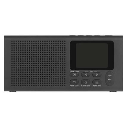 Радио DAB DAB+ FM 3W/5V/4xAA черный