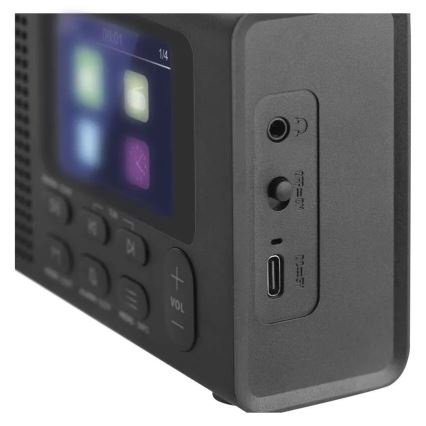 Радио DAB DAB+ FM 3W/5V/4xAA черный