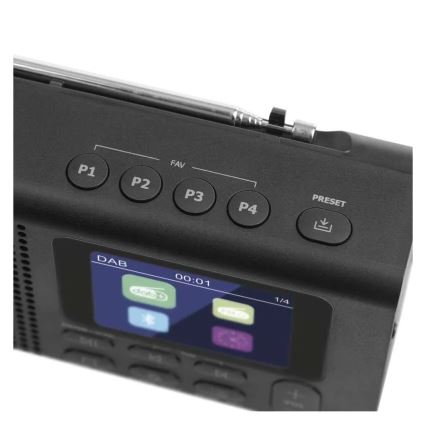 Радіоприймач DAB DAB+ FM 3W/5V/4xAA чорний