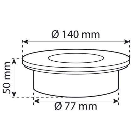 LED Вбудований світильник на сонячній батареї з датчиком LED/0,12W/2xAAA IP67 нержавіюча сталь кільце