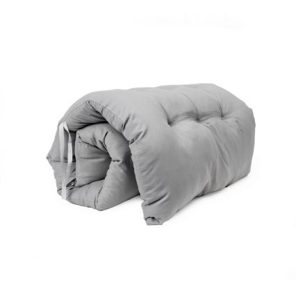 Раскладной стул для кемпинга с матрасом черный/серый