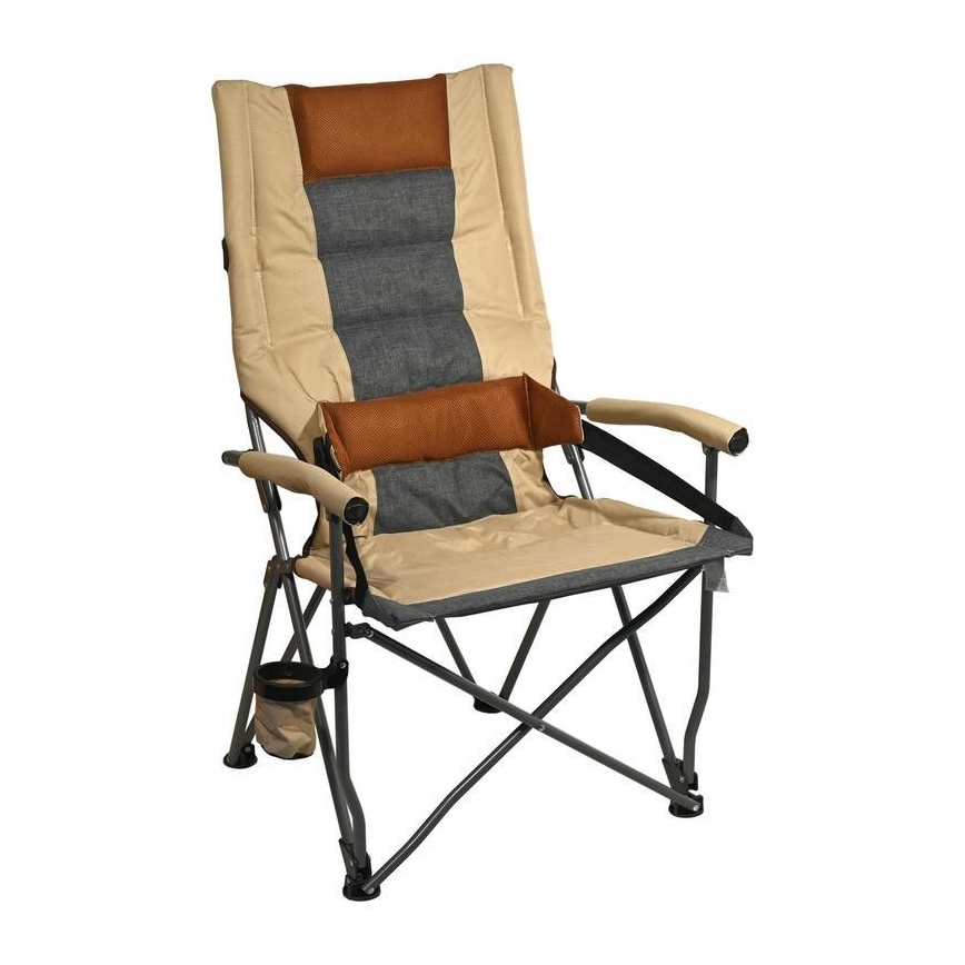 Раскладной стул для кемпинга коричневый