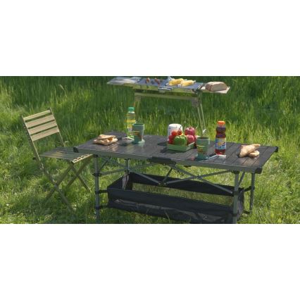 Раскладной туристический стол 123x55 см антрацит