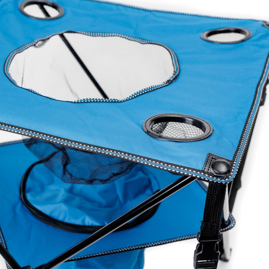 Раскладной туристический стол + 2x кресло синий