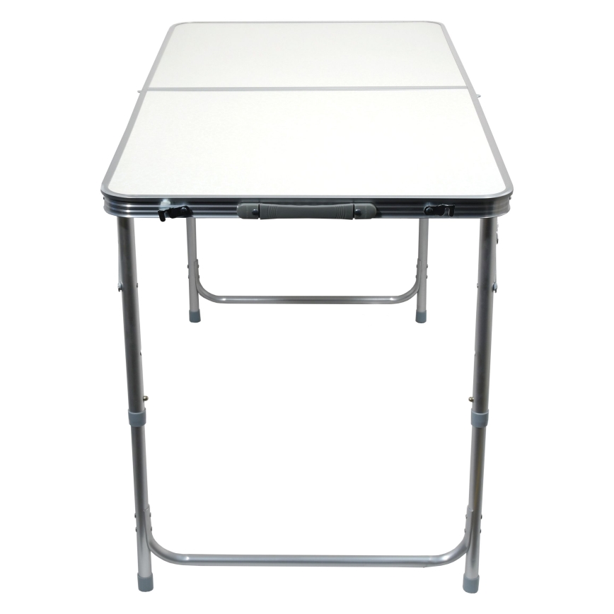 Раскладной туристический стол + 4x кресло белый/матовый хром