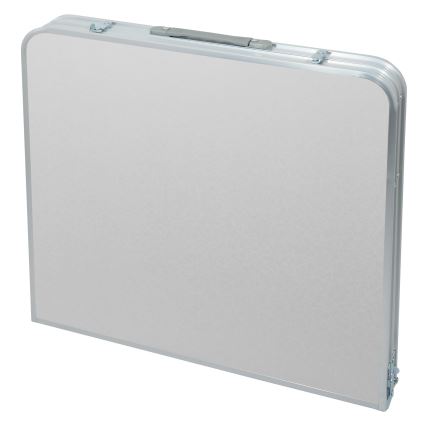 Раскладной туристический стол + 4x кресло белый/матовый хром