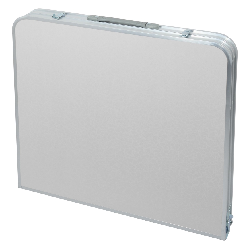 Раскладной туристический стол + 4x кресло белый/матовый хром