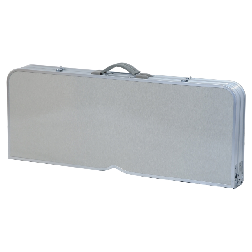 Раскладной туристический стол со стульями белый/матовый хром