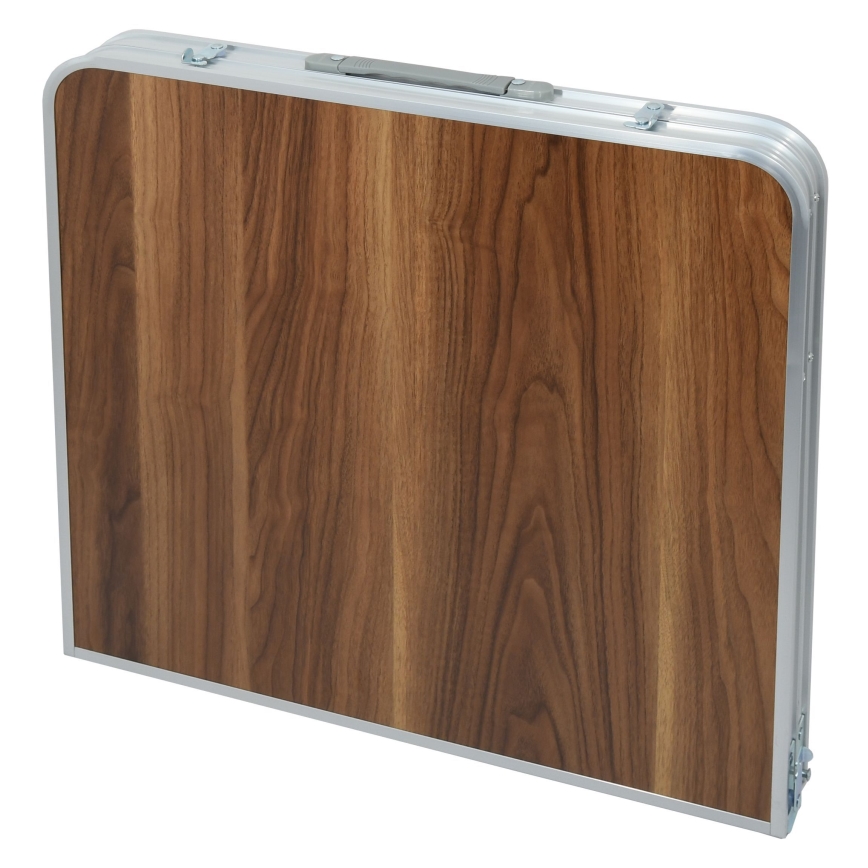 Раскладной туристический стол коричневый/матовый хром