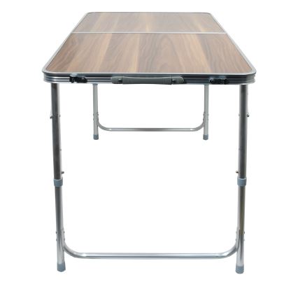 Раскладной туристический стол коричневый/матовый хром