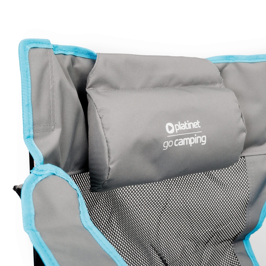 Раскладной туристический стол + кресло серый/синий