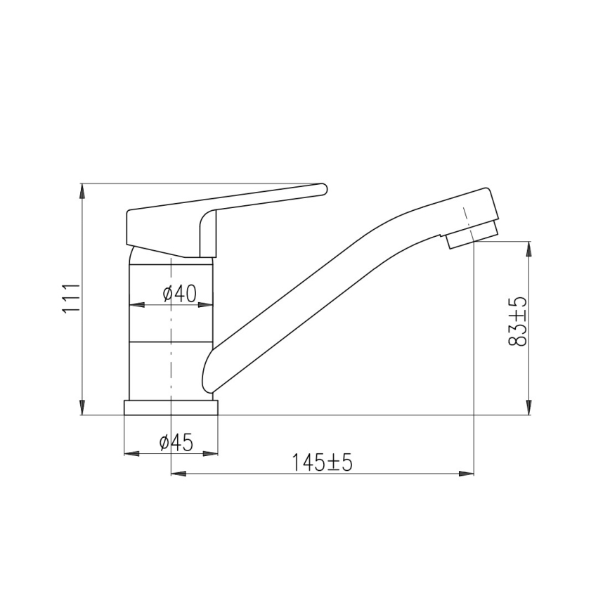 RAV Slezák CO115.0 - Раковинный смеситель COLORADO 11 см, глянцевый хром