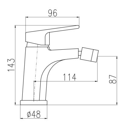 RAV Slezák CO145.0KCMATZ - Смеситель для биде + донный клапан COLORADO, 14,3 см, черный/золотой