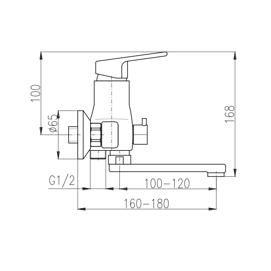 RAV Slezák CO151.5 - Ванный смеситель COLORADO, полированный хром