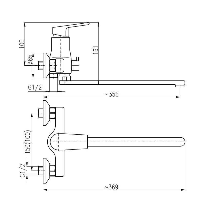 RAV Slezák CO153.5 - Смеситель для ванны COLORADO, глянцевый хром