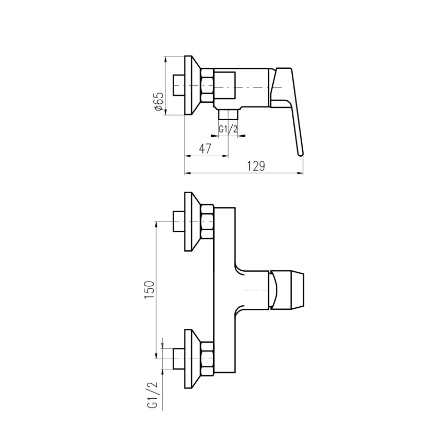 RAV Slezák CO181.5 - Душевой смеситель COLORADO, полированный хром