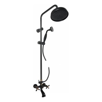 RAV Slezák MK159.5/7CMATSM - Ванный комплект со смесителем MORAVA RETRO чёрный/латунь