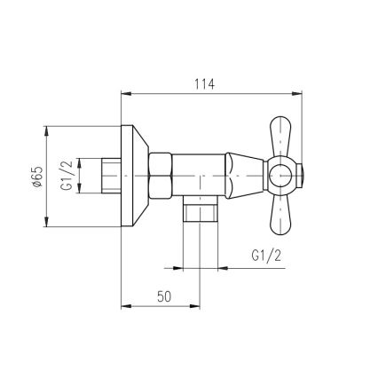 RAV Slezák MK180.5/2SM - Душовий комплект зі змішувачем MORAVA RETRO, латунь під старовину