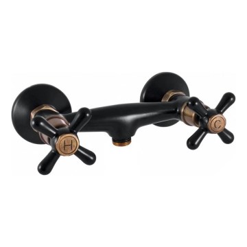 RAV Slezák MK180.5CMATSM - Душовий змішувач MORAVA RETRO чорний/латунь