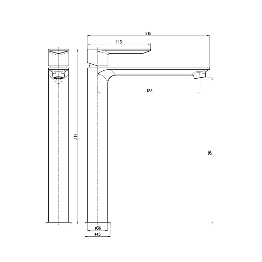 RAV Slezák NL130.0BMAT - Раковинний змішувач NIL 31,2 см матовий білий