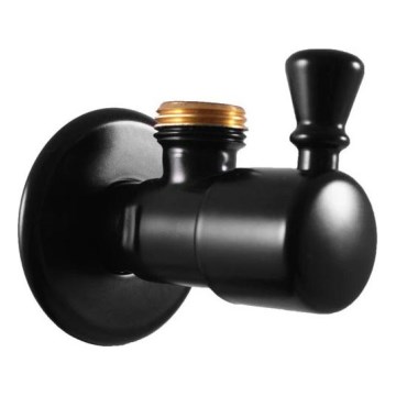 RAV Slezák RV0112CMAT - Угловой вентиль RETRO матовый чёрный