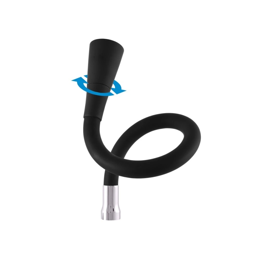 RAV Slezák SA002.5/13 - Змішувач для мийки SAZAVA 32,3 см чорний/глянцевий хром