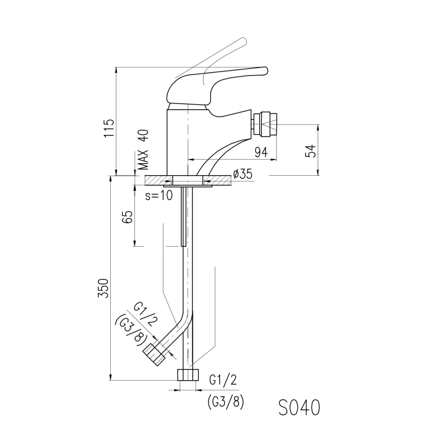 RAV Slezák SA044.0 - Змішувач для біде SAZAVA 11,5 см глянцевий хром