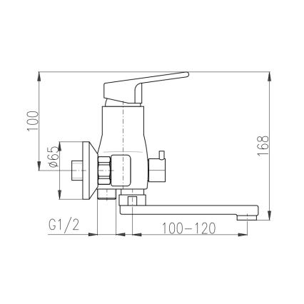 RAV Slezák SA051.5 - Vannyy smesitelʹ SAZAVA, polirovannyy khrom