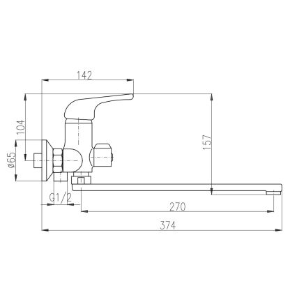 RAV Slezák SA053.5 - Ванный смеситель SAZAVA полированный хром
