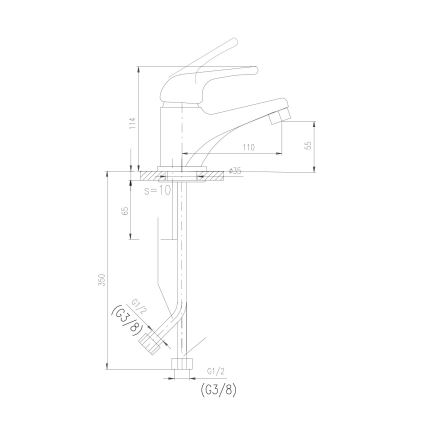RAV Slezák SAJ026.0 - Змішувач для умивальника JUNIOR 11,4 см червоний/жовтий