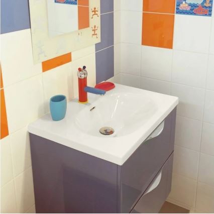 RAV Slezák SE326.0 - Змішувач для умивальника JUNIOR 18,2 см червоний/синій