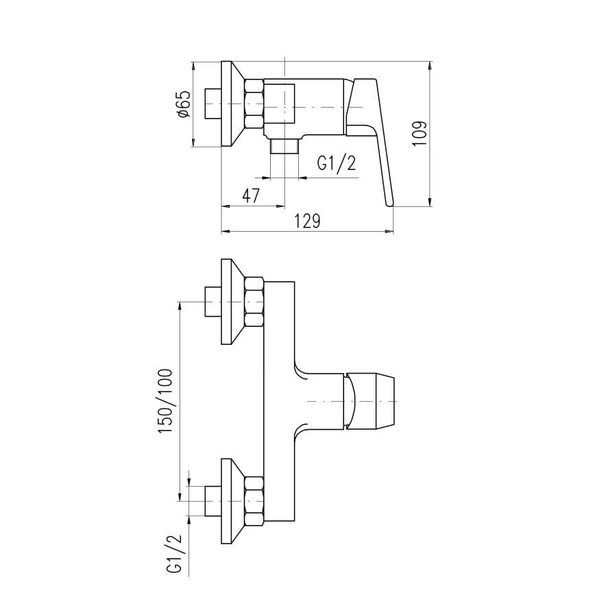 РАВ Слезак СО181.5З - Душовий змішувач КОЛОРАДО, поліроване золото