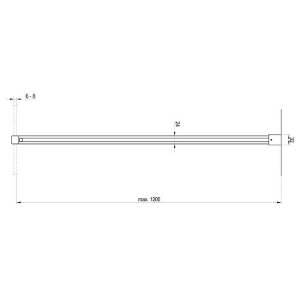 Ravak GWD01000A098 - Поддерживающая стойка для душевой перегородки WALK-IN 120 см, полированный хром