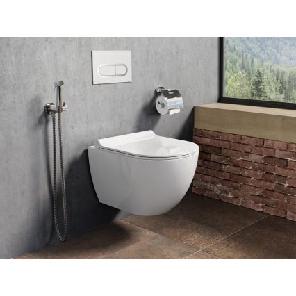 Ravak X01455 - кнопка змиву CHROME 24,7x16,5 cm біла