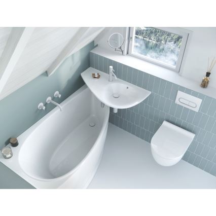 Ravak X01455 - кнопка змиву CHROME 24,7x16,5 cm біла