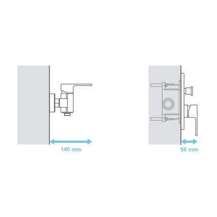Ravak X070052 - Основний корпус для вбудованих змішувачів R-BOX 15,2x11,9 cm