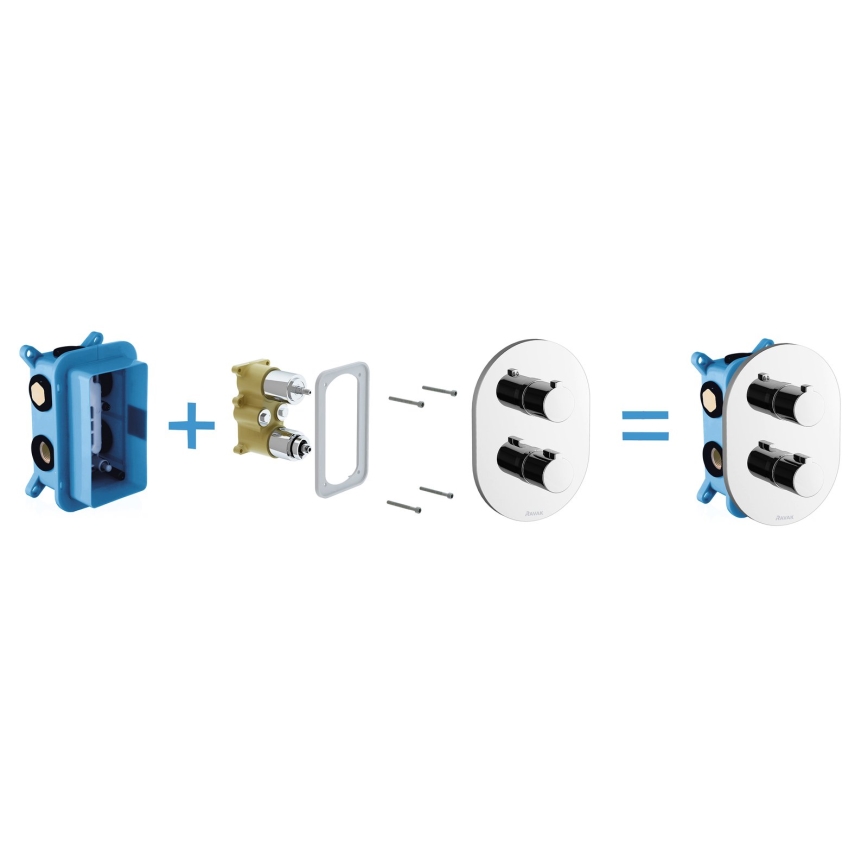 Ravak X070074 - Основний корпус для вбудованих змішувачів R-BOX MULTI 18,1x11,6 cm