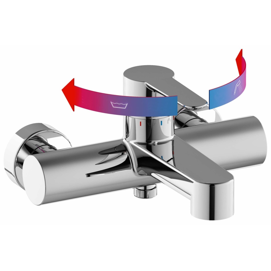 Ravak X070115 - змішувач для ванни PURI, глянцевий хром
