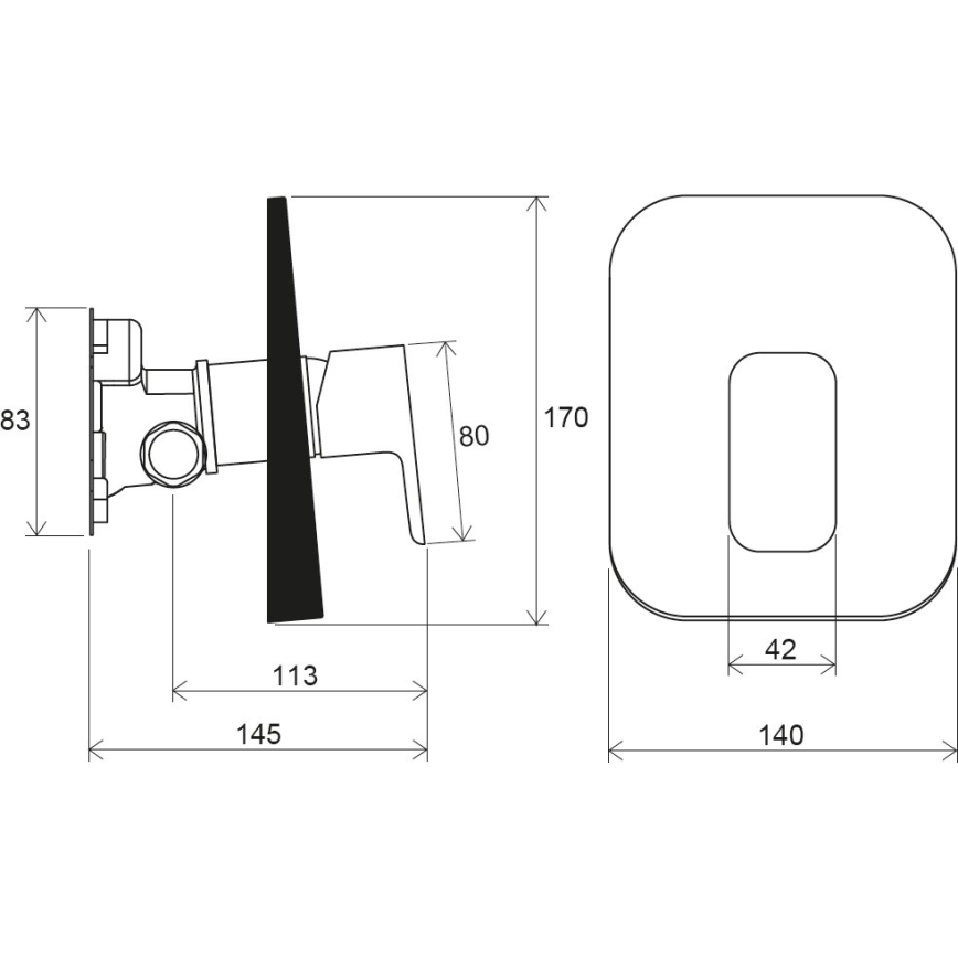 Ravak X070137 - Душевой смеситель для скрытой установки R-BOX глянцевый хром