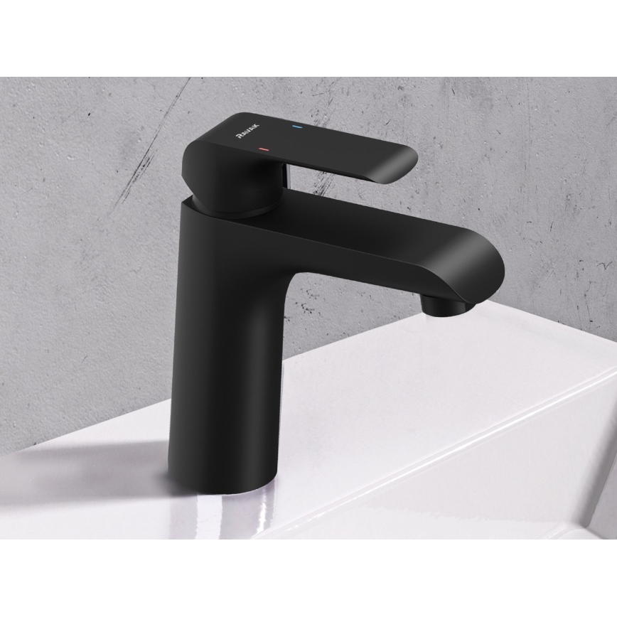 Ravak X070173 - смеситель для раковины FLAT 15,1 см матовый чёрный