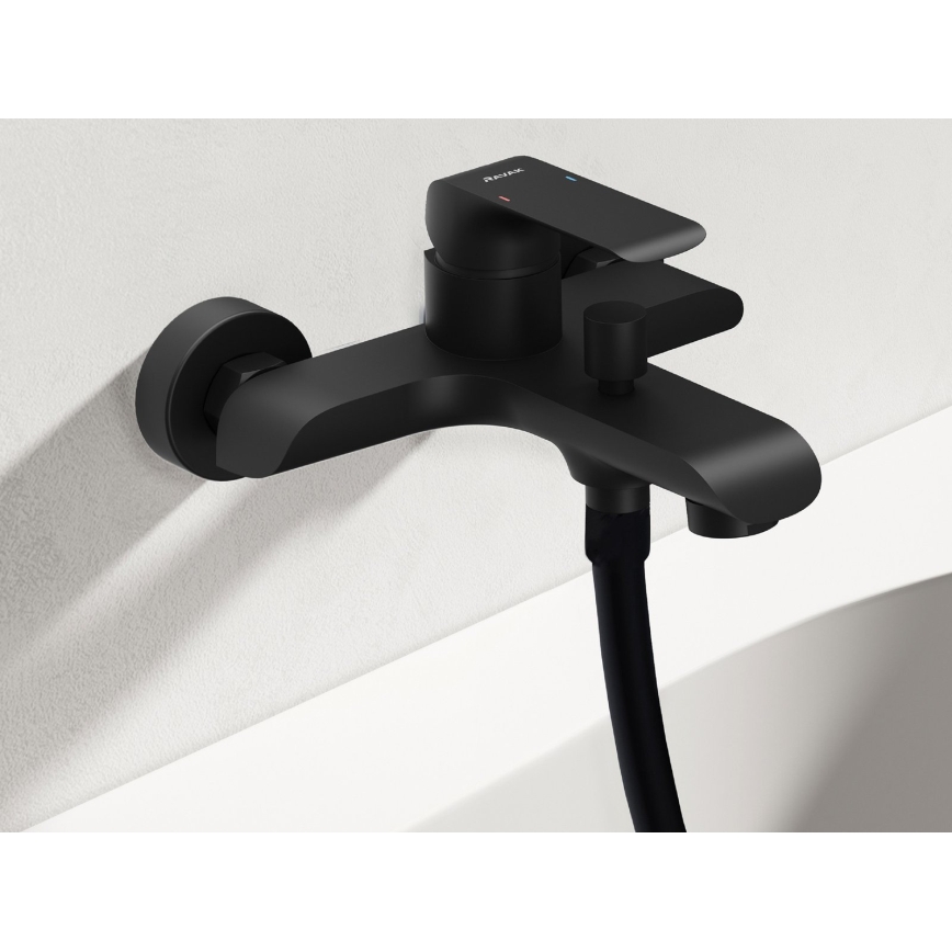 Ravak X070175 - смеситель для ванны FLAT матовый черный