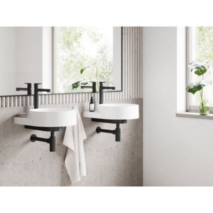 Ravak X070182 - Змішувач для умивальника PURI 32,2 см, чорний