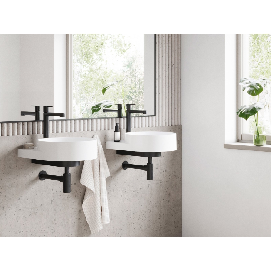 Ravak X070182 - Змішувач для умивальника PURI 32,2 см, чорний