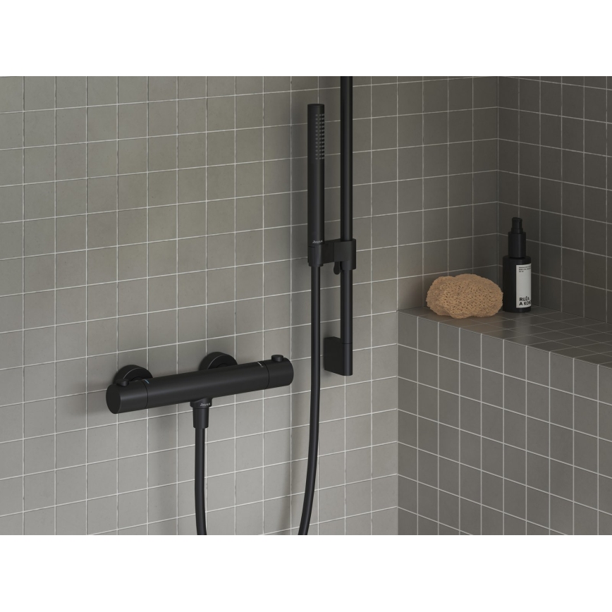 Ravak X070188 - Термостатичний душовий змішувач PURI чорний