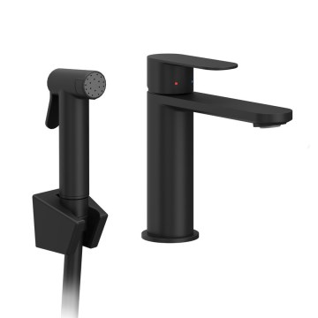 Ravak X070462 - Смеситель для раковины с гигиеническим душем CHROME чёрный