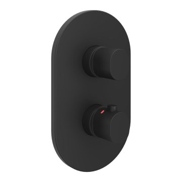 Ravak X070467 - Термостатический душевой смеситель для скрытой установки CHROME черный