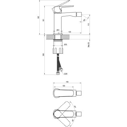 Ravak X070475 - Змішувач для біде LIFE, глянцевий хром